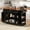 Black, variant on DTTRA 53'' Farmhouse Kitchen Island with Two Tempered Glass Cabinet Doors, Power Outlet, Rolling Kitchen Cart on Wheels with Drop Leaf, 5 Open Side Racks, 3 Drawers, for Kitchen, Dining Room, White