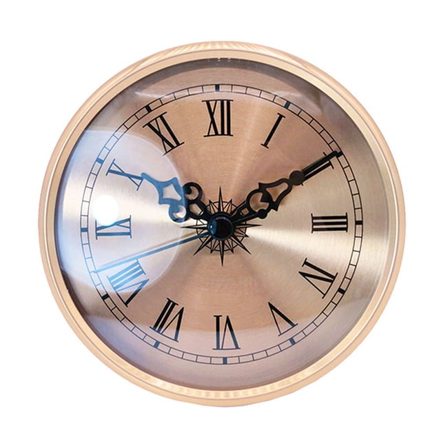 JINGT DIY 108MM Quartz Clock Insert Movement Arabic Numeral Replacement Part Gold Mute