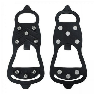 figatia 3xWalk Crampon Spikes Grips Anti Slip Traction Ice Cleats for Women Men Hiking for 41 to 45