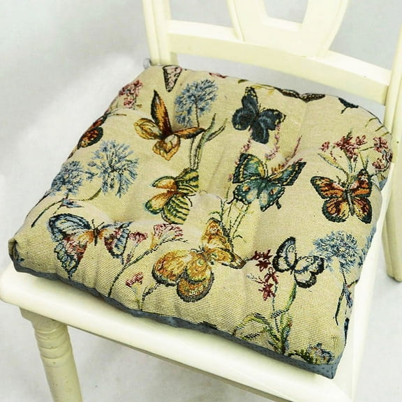 XmhyTop 4-Pack European-Style U-Shaped Chair Cushions, Thickened Quilted Pads with Non-Slip Ties, Washable Retro Decor for Dining & Kitchen Seats Style G