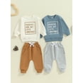 thumbnail image 3 of BemeyourBBs Toddler Baby Boy Girl Spring Fall Winter Outfit Snacks Are My Love Language Sweatshirt And Jogger Pants Set Infant Boys Girls Clothes, 3 of 9