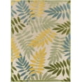 thumbnail image 3 of Nourison Aloha Indoor/Outdoor Green Multicolor 7'10" x 10'6" Area Rug (8x11), 3 of 9