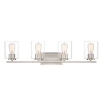 Designers Fountain Liam Platinum (Satin) 4-Light Bathroom Fixture, 93004-SP