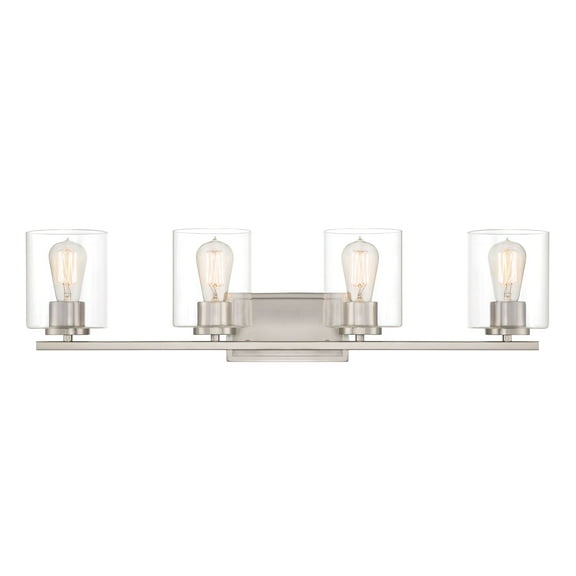 Designers Fountain Liam Platinum (Satin) 4-Light Bathroom Fixture, 93004-SP