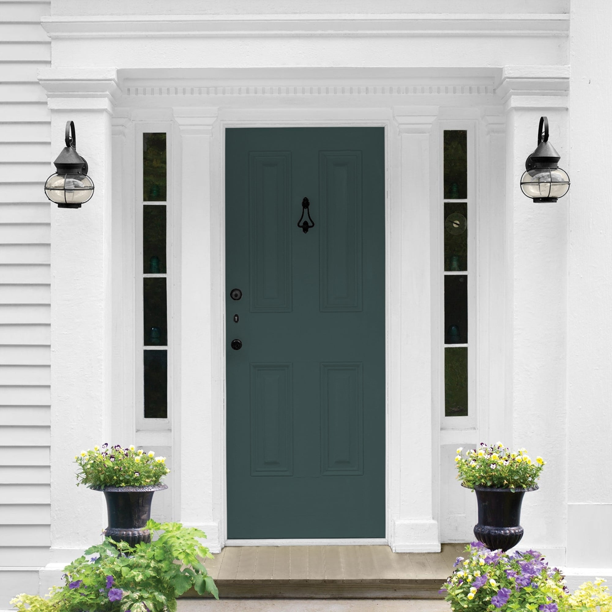 Glidden HEP Night Watch / Green Semi-Gloss Exterior Paint with Primer, 1 Quart