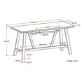 thumbnail image 5 of SIMPLIHOME Dylan Bureau de Maison Industriel Moderne en Bois Massif 60 Pouces de Large, Table d'Écriture, Poste de Travail, Table d'Étude en Blanc, 5 of 5