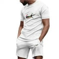 thumbnail image 4 of Ensemble Deux Pièces T-Shirt Col Rond + Shorts pour Hommes Été Mode Imprimé Décontracté Sport Confortable, 4 of 6
