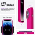 thumbnail image 5 of Compatible with iPhone 14 Pro Max Case 6.7, Slim Liquid Silicone 3 Layers Full Covered Soft Gel Rubber Phone Case Protective Cover with Microfiber Lining 6.7 inch-Hot Pink, 5 of 13