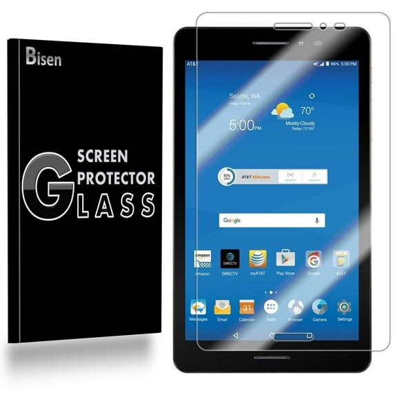 AT&T Trek HD (1st Gen) [BISEN] Tempered Glass Screen Protector, Anti-Scratch, Anti-Shock, Shatterproof, Bubble Free