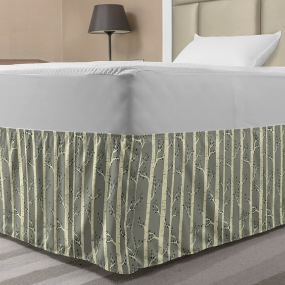 Ambesonne Bohemian Contemporary Multi-color Wrap Around Microfiber Bed Skirt, Twin