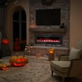 thumbnail image 2 of Wall&nbsp;Mounted&nbsp;or Recessed Electric&nbsp;Fireplace&nbsp;with&nbsp;Remote&nbsp;Control and&nbsp;Timer, Thickness 3.8 inch , Top Air Outlet, 2 of 9