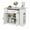 White, variant on Uforic Kitchen Island with Drop Leaf & Storage, Kitchen Island Cart with Power Outlets, Black