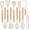 CreamWhite, variant on Silicone 10 Pcs Kitchen Cooking Utensils Set, Recycled Materials Certification, BPA Free Spatula Set with Heat Resistant Wood Handles for Nonstick Cookware, Cream White