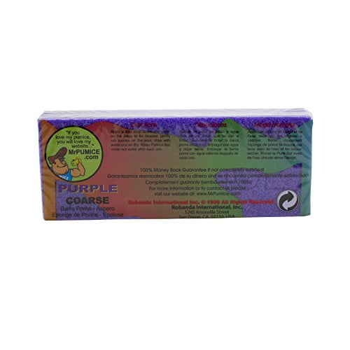 The Mr. Pumice Purple Pumi Bar is a popular and effective callus remover and pedicure tool that comes in a pack of six. It is designed to help you achieve smooth and supple feet by gently removing rough and dry skin.
One of the standout features of the Mr. Pumice Purple Pumi Bar is its extra-coarse texture, which makes it ideal for removing tough calluses and smoothening rough patches on the feet and heels. It is made from high-quality pumice, a natural volcanic rock that is known for its abrasive properties and ability to slough off dead skin.
The Pumi Bar is easy to use and versatile. It can be used wet or dry, and can be used on both feet and hands. It also comes in a convenient size that is easy to hold and maneuver around your feet.
The Mr. Pumice Purple Pumi Bar is also durable and long-lasting. Each bar can be used multiple times and is resistant to wear and tear. The pack of six ensures that you always have a fresh Pumi Bar on hand when you need one.
Overall, the Mr. Pumice Purple Pumi Bar is a great tool to add to your at-home pedicure kit. With regular use, it can help you achieve soft and smooth feet and heels that you’ll be proud to show off. Description by ChatGPT.