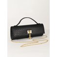 thumbnail image 3 of REMANLAND Women's PVC Snake Print Tote Handbag Detachable Chain Strap, Black, 3 of 6