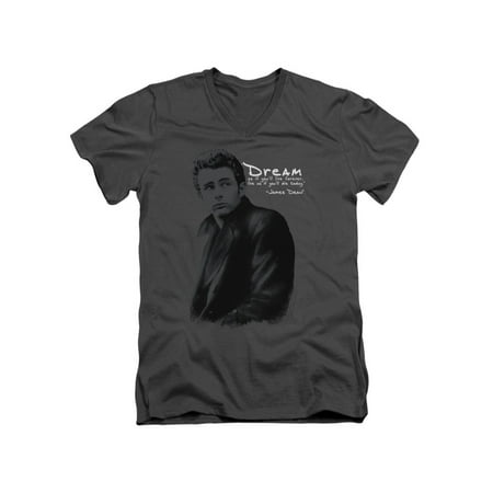 - James Dean Icon Movie Actor Trench Adult V-Neck T-Shirt Tee