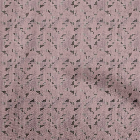 oneOone Viscose Chiffon Dark Rose Brown Fabric Abstract Fabric For Sewing Printed Craft Fabric By The Yard 42 Inch Wide