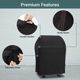thumbnail image 4 of Unicook Heavy Duty Waterproof Small Grill Cover, 32 inch 2 Burner Gas Grill Cover, fits Grills up to 30'' Wide with Both Side Tables Folded Down, Black, 4 of 8