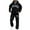 Black, variant on Men's Athletic 2 Pieces Tracksuit Plain Casual Zip up Full Sleeve Jogging Outfit For Men Athletic Jogging Fall Winter Tracksuit
