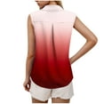 thumbnail image 6 of GERsome Women's Sleeveless Tank Tops Summer Button Down Shirts Loose Fit V Neck Work Office Ladies Shirts S-2XL, 6 of 6