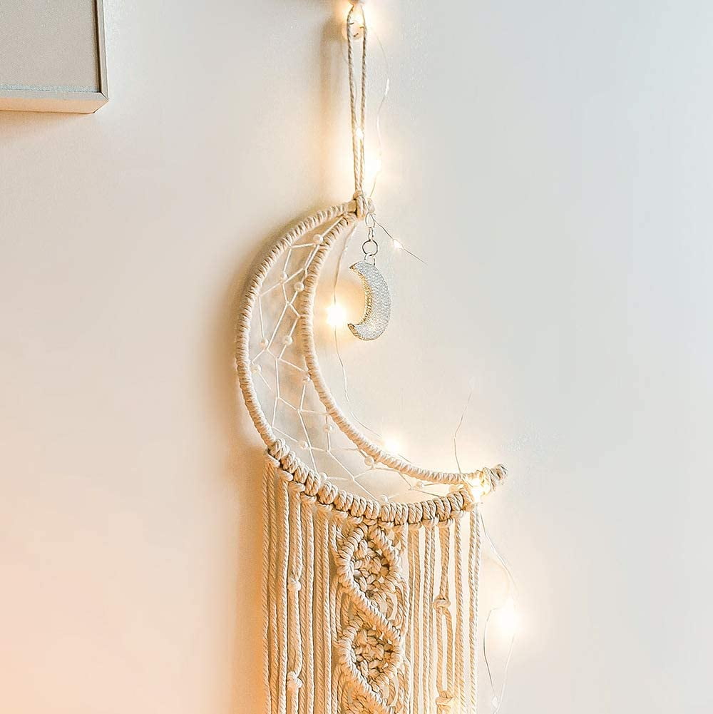 Dream Catcher Bedroom Wall Hanging Home Decor Crafts Beads Crescent Sun Star 