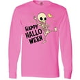 thumbnail image 3 of Inktastic Happy Halloween with Dancing Skeleton Long Sleeve T-Shirt, 3 of 5