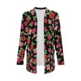 thumbnail image 5 of Garronmavis Womens Cardigan Sweater with Pockets Lightweight Long Sleeve Cardigan Soft Drape Open Front Fall Dusters Plus Size Cover Up Jacket Aesthetic Roses, 5 of 6