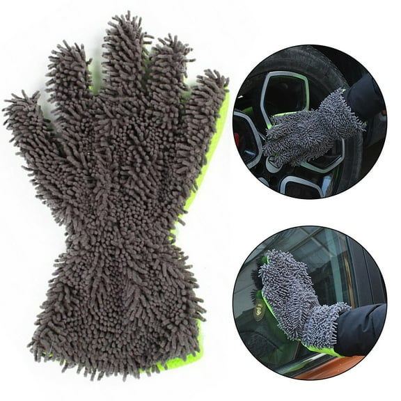 5 Fingers Car Wash Gloves No Scratch Microfiber Cleaning Gloves Car Chenille