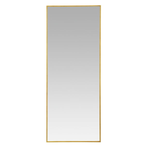 Bali Modern Minimal 70x28 Gold Leaner, Gold Leaner Mirror
