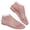 Pink, variant on Women's Mesh Ballet Flats - Ultra Comfortable Fishnet Sandals, Rhinestone Low Heel Slip On Breathable Dress Shoes