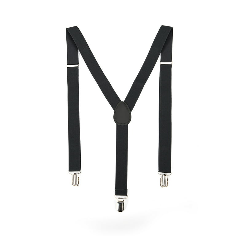 FANNYC Men's Y Shape Suspenders Adjustable Elastic Strap 3 Strong Clips  Braces Casual & Fomal Y Back Suspender, Black/White/Red/Grey 