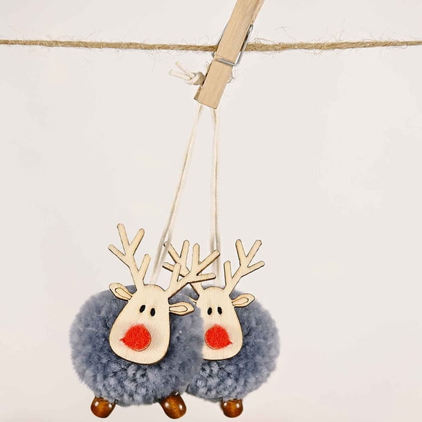 2pcs Christmas Decoration Deer Pendant Christmas Tree Pendant Gift