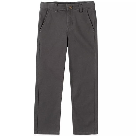 Boys 4-20 IZOD Flat Front Comfort Waistband Pants in Regular, Slim & Husky Color: Gray Size: 10