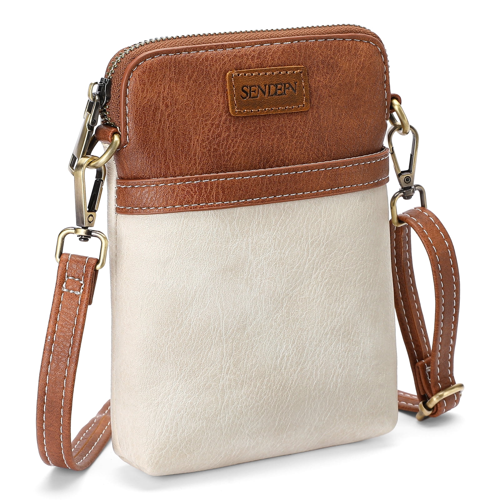 SENDEFN Vegan Leather Small Crossbody Bags for Women Designer Cell Phone Bag Purses Adjustable Strap