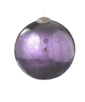Small Purple Kugel Glass Ornament Opaque Purple Kugel Purple Crackle Glass Round Ornament Vintage Kugel Purple Ornament