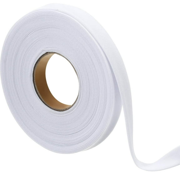 1/2 Inch Double Fold Bias Tape for Sewing, Pre-Folded Cotton Binding Tape for Hemming Piping Quilting Crafts, Seam Finishing, DIY Garments (White, 10 Yards)