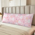 thumbnail image 2 of Balery Easter Cute Rabbit Funda Protectora para Almohada Corporal de Algodón Hipoalergénico con Cierre(55 x 21 pulgadas), Almohadas No Incluidas, 2 of 7
