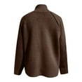 thumbnail image 6 of Ediodpoh Cardigan Sweaters for Women Sweater Coat Casual Zip up Stand Collar Long Sleeve Outerwear Coffee, 6 of 6