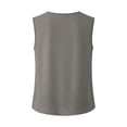 thumbnail image 5 of Fewfanhot Women's Tops, Tees & Blouses Tank Tops Casual Scoop Neck Button Summer Button-up Cotton Beach Sleeveless Tops, 5 of 9