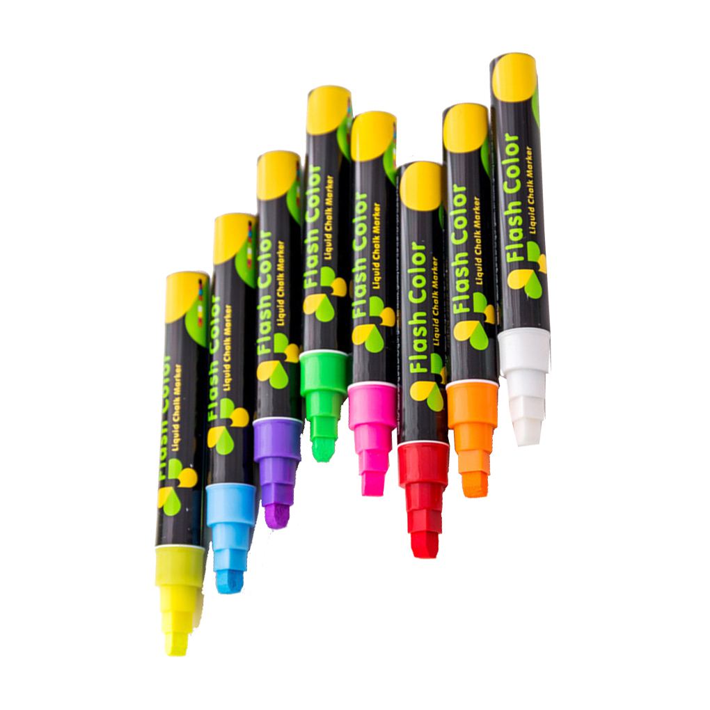 8pcs Liquid Chalk Erasable Fluorescent Marker Pen Whiteboard LED