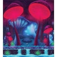 thumbnail image 3 of Ambesonne Forest Duvet Cover Sets, Mushrooms Vibrant Colors, 2-King, Blue Red, 3 of 7