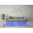 thumbnail image 3 of Ahgly Company Indoor Round Abstract Blue Modern Area Rugs, 3' Round, 3 of 4