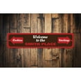 thumbnail image 1 of Christmas Welcome Novelty Decor, Metal Wall Sign - 4x18 Inches, 1 of 4