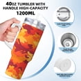 thumbnail image 3 of 40zo Ice Bar Cup With Handle Double Insulation Large Capacity Rust Prevention For Daily Travel And Other Scenes Vector Camouflage Pattern Orange Red_4, 3 of 8