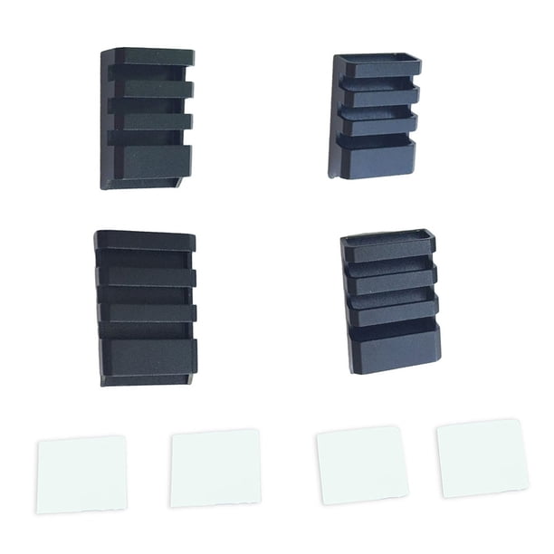 Bewildely 4 piezas de aleación de aluminio Control remoto Controlador de velocidad electrónico Estuche protector Piezas reemplazables Kits de construcción modelo Negro