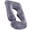 gray, variant on J-Shape Full Body Pillow for Adult – 1 Count, Ergonomic Maternity Pillow for Back & Belly Support, Must-Have for Pregnant Women Sleeping, Soft Polyester Fill with Machine-Washable Pink Cover