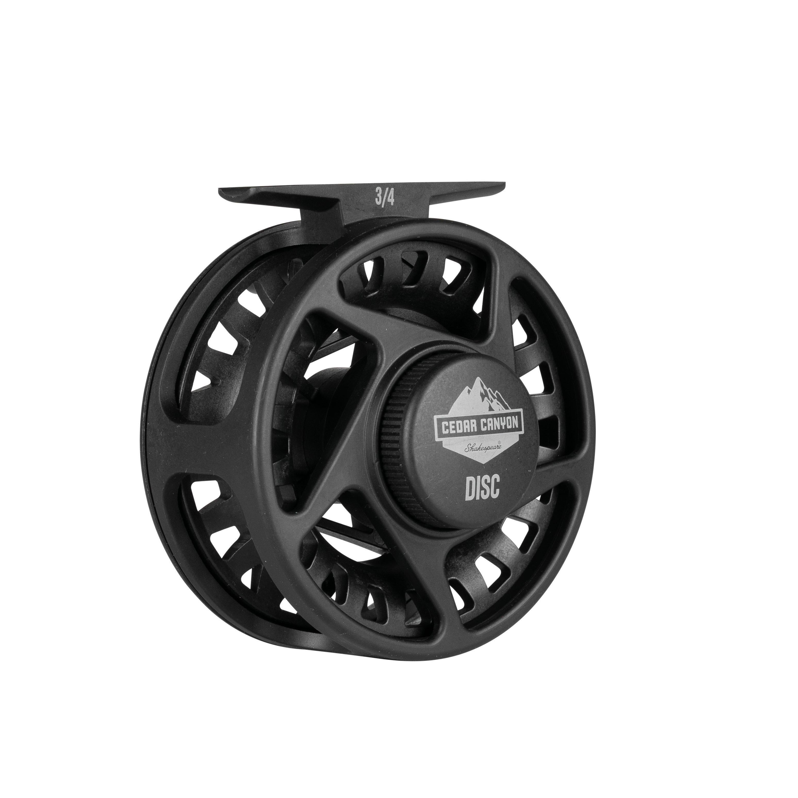Shakespeare Cedar Canyon Disc Fly Reel, Size 3/4, Disc Drag Fly Fishing Reel