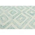 thumbnail image 4 of Feizy Home Collection 2' x 3' Blue and Green Hand Tufted Diamond Rectangular Wool Area Throw Rug, 4 of 4