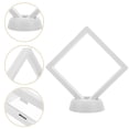 thumbnail image 4 of Miangastore 5 Sets 3D Floating Frame Shadow Box Display Case Coin Box Jewelry Display Show Case with Round Base (White), 4 of 9