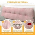 thumbnail image 4 of SUSUZI Velvet Soft Triangular Wedge Headboard Pillow – Queen Size 59"x20"x8" Reading Pillow Lumbar Support Cushion with Side Pockets, Machine Washable, 4 of 8